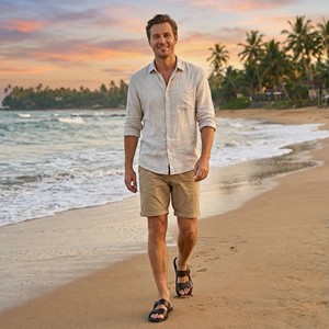 Sandales pour hommes de grande taille pour les vacances à la plage, en cuir et caoutchouc, semelle décontractée antidérapante, respirante, sandales décontractées d'été, pantoufles en cuir pour hommes - Product Image 5