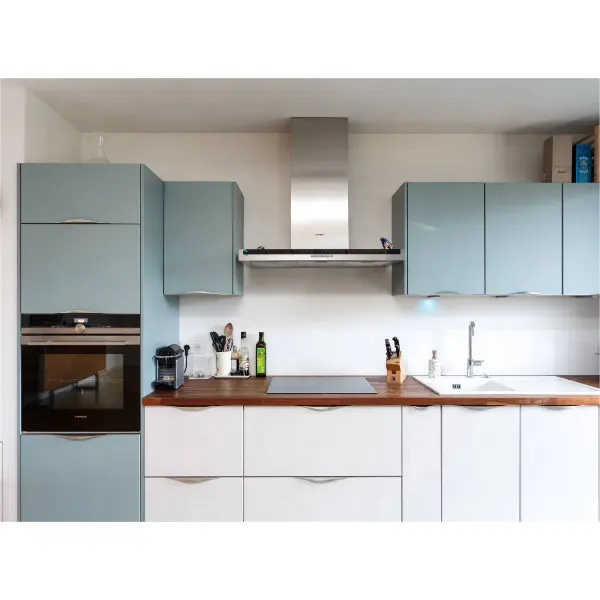 Benzersiz modern tasarım mutfak dolapları büyük duvar kiler mutfak dolabı büyük bar ocak ile