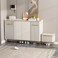 Meubles de salon au design moderne, armoire à chaussures en bois, console d'entrée, armoires à chaussures