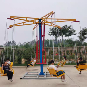 ชิงช้าตาข่ายหมุนสีแดงไม่ขับเคลื่อนด้วยพลังงานอุปกรณ์สนุกเก้าอี้แขวนในระดับสูงเก้าอี้ชิงช้าบันเทิงกลางแจ้งชมวิว - Product Image 6