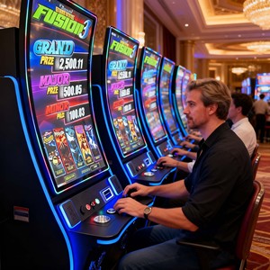 ตู้เกม QIQU Factory Metal Acrylic จอโค้ง 43 นิ้ว แบบ Nudge Skill Game Cabinet Fusion 3 Skill Maquina Arcade สำหรับผู้ประกอบการในสหรัฐอเมริกา - Product Image 1