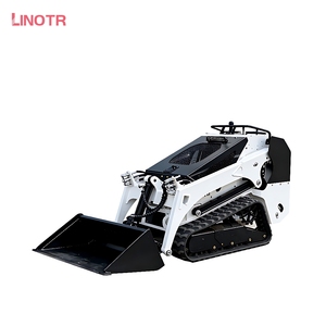 नया स्वचालित बकेट लेवलिंग फ्रंट लोडर मिनी स्किड टेलर 1 साल की वारंटी गैसोलीन संचालित इंजन - Product Image 3