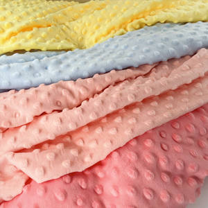 Nieuwe Aankomst 100% Polyester Stof Effen Kleur Spandex Minky Dot Speciale Tuin Voor Baby Deken - Product Image 6