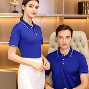 Chemises de marque personnalisées à manches courtes 100% polyester anti-boulochage Polo pour hommes - Product Image 3