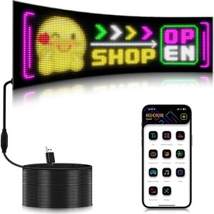 Écran LED flexible 24,8 x 7,9 pouces, étanche IP65, contrôle par application, pour publicité intérieure, vitrine de magasin, voiture - Product Image 1