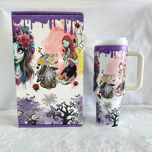 Glowing in the Dark Nightmare Before Christmas Jack Skellington Cup Luminous 40oz Stainless Steel Insulated Tumbler - Product Image 1