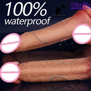 Dildo réaliste en silicone souple à double couche avec ventouse puissante <span class=keywords><strong>pour</strong></span> femmes et hommes, <span class=keywords><strong>pour</strong></span> stimulation anale et du point G, jouets sexuels <span class=keywords><strong>pour</strong></span> adultes - Product Image 2