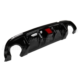 Car Front+Rear Bumper Lip Set <b>Diffuser</b> Spoiler Guard Apron W/ <b>LED</b> Brake Light for Infiniti Q50 Standard/Sports Version 2014-2017 - Product Image 2