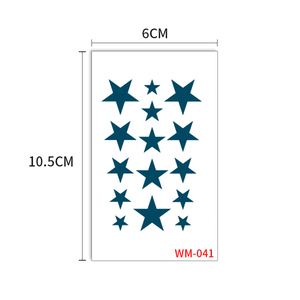 Newest Fashion Cute Blue Argyle Small Size Temporary Tattoo Stickers for Men - Product Image 4