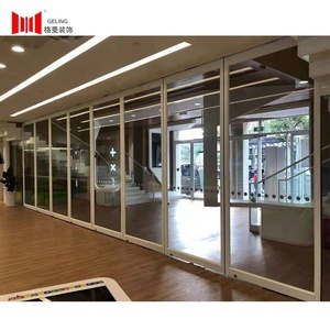 <span class=keywords><strong>Cloison</strong></span> extérieure mobile en verre trempé transparent sans cadre <span class=keywords><strong>de</strong></span> 36 mm d'épaisseur - Product Image 5