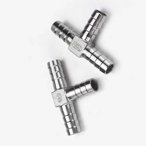 Edelstahls ch lauch Barb 3-Wege-T-Stück T-Form Stacheldraht 1/2 Zoll Union Home Brew Fitting - Product Image 6