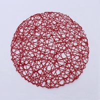 Sous-plat antidérapant en polyester et coton, 1 pièce, set de table à manger, napperon rond tissé, multicolore, bon prix