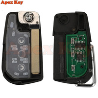 Clé de voiture télécommandée VA2 433 MHz H-8A pour Toyota Aygo Corolla Auris /G Chip compatible Verso Avensis S000048000 A03TAA