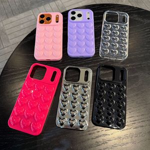 <span class=keywords><strong>Coque</strong></span> pour <span class=keywords><strong>iPhone</strong></span> 17 Pro Max, étui de téléphone pour femmes et filles, mignon, cœur 3D, TPU souple, antichoc, housses de téléphone pour <span class=keywords><strong>iPhone</strong></span> 13 14 15 16 Pro Max - Product Image 1