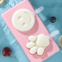 Moule à glace en silicone en gros, outils de fabrication de glaçons en forme de dessin animé, plateau à boules de glace avec couvercle, moule à glace en silicone pour enfants