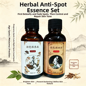 Herbal Spot-Removing Set Color-Control Spot Liquid & Care Liquid Brightening <b>Face</b> <b>Serum</b> Set for Women All Skin Types Day Use - Product Image 4