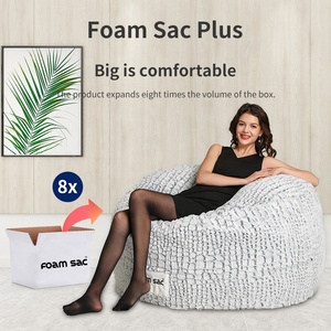 Fauteuil relaxant Big Bed Lazy <span class=keywords><strong>Sack</strong></span>, fauteuil de salon, canapé relaxant, grand fauteuil en fourrure, fauteuil en mousse à mémoire de forme, pouf - Product Image 4
