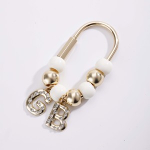 New arrivals hiện đại sang trọng sang trọng thanh lịch móc chìa khóa cao cấp Monogram cá nhân kim loại tinh thể túi quyến rũ cho người phụ nữ - Product Image 4