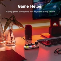 Teclado Mecánico Macropad Macro RGB Mini para Juegos, Personalizable, con Perilla de Programación, Teclado Numérico, Interruptor Rojo, 3 Teclas