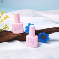 Flacon en verre plat de 8 ml et 10 ml pour vernis à ongles, avec pinceaux et bouchons, personnalisable avec logo et couleur, emballage cosmétique, vente en gros OEM de haute qualité, directement de l'usine.