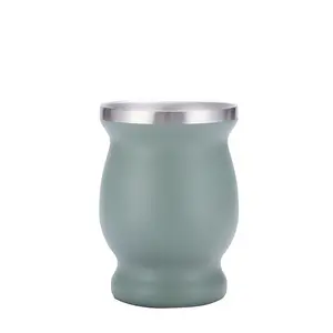 Caspian nhà sản xuất nóng bán 8oz đôi tường thép không gỉ Yerba Mate bầu madai cốc cốc với bombilla rơm cho người bạn đời