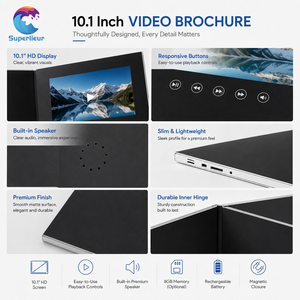 Superlieur - Présentation d'entreprise de luxe - Écran IPS HD 10,1 pouces - Mémoire 2 Go - Impression personnalisée - Conforme RoHS - Dossier numérique LCD - Brochure <span class=keywords><strong>vidéo</strong></span> - Product Image 6
