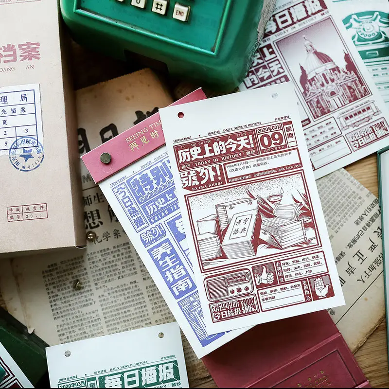 विंटेज कस्टम मुद्रण तह कागज मुफ्त डेस्क चीनी शैली रेट्रो उपहार कैलेंडर तालिका के शीर्ष कैलेंडर के साथ डबल नत्थी