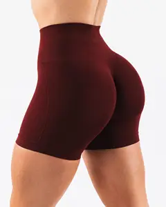 여성 원활한 운동복 하이 퀄리티 체육관 스타킹 엉덩이 스크런치 운동 운동 윤곽 반바지 증폭