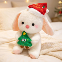 Peluche Lapin de Noël BM, Matière Ultra Douce, Fonction Anti-Stress, Cadeau d'Anniversaire, Tailles 11-30cm