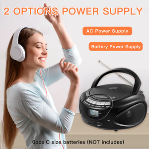 Boombox Lecteur <span class=keywords><strong>CD</strong></span> Multifonction Personnalisé avec Lecture Sans Fil USB SD, Chargement par le Haut, Prise MIC pour Karaoké et Divertissement à Domicile - Product Image 2