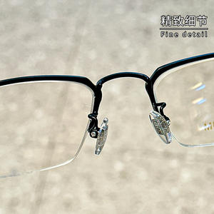 Montura de Gafas de Titanio de Media Montura Danyang 69793 para Hombre, Lentes de Plástico Medianas, Estilo Ejecutivo, Monturas Ópticas - Product Image 3