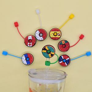 จุกปิดหลอดดูดลายการ์ตูนโดนัท ขนาด 10 มม. ของตกแต่งสร้างสรรค์ อุปกรณ์ตกแต่ง DIY อเนกประสงค์ ของขวัญส่งเสริมการขายสำหรับธุรกิจ - Product Image 4