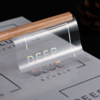 Rouleau d'autocollant d'étiquette de bouteille transparent avec impression personnalisée vinyle imperméable pour soins de la peau feuille d'or logo estampillé autocollant en vinyle
