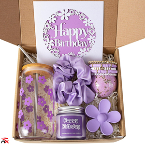 Coffret cadeau personnalisé à succès avec logo, idéal pour anniversaire, comprenant une cuillère anti-chute, des bougies, des épingles à cheveux et des bracelets – Coffret cadeau pour femme - Product Image 6