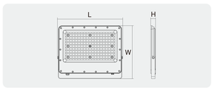 OUTLUX E037 <span class=keywords><strong>MERAK</strong></span> 3CCT Faro LED Impermeabile IP65 con Luce Bianca Regolabile 10W-400W Alta Efficienza 140LM/W per Stadi Sportivi 90° Fascio Luminoso - Product Image 5