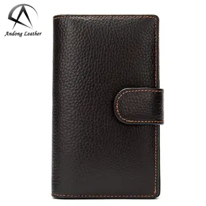 Andong Long Wallet Purse for Men Genuine Cow Leather Fashion Clutch Pocket Bag Business Fashion Man Wallets Card Holder