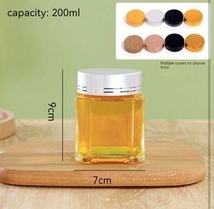 Moderno cuadrado transparente Mason Glass Jar Diseño de almacenamiento de alimentos de moda para uso en la cocina - Product Image 5
