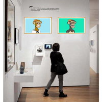 Alihh Wi-Fi MP3 Art Digital Picture Video Frame Clock Android OS 10.0 Écran LCD 32 pouces Cadre en bois massif Support à la clientèle