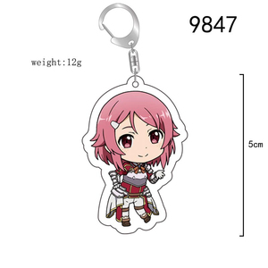 Porte-clés Anime Sword Art Online <span class=keywords><strong>Kirito</strong></span>, Accessoires de Sac Yuuki <span class=keywords><strong>Asuna</strong></span>, Porte-clés en Plastique Asada Shino, Cadeaux - Product Image 5