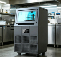 Machine à glaçons carrés commerciale de haute qualité, certifiée ETL, 110V, haute production 45KG, avec compresseur tubulaire et pompe à eau