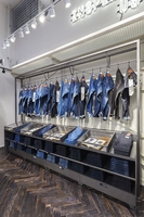 Vêtements pour hommes Décoration de magasin Fournitures de boutique Présentoir à vêtements Jeans Présentoir de magasin de détail