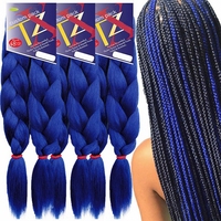 Super TZ Cheveux à tresser pré-étirés de 48 pouces, 2 paquets, Extensions de cheveux synthétiques EZ Jumbo Braids, Yaki Braids, R Box Braids, Twist