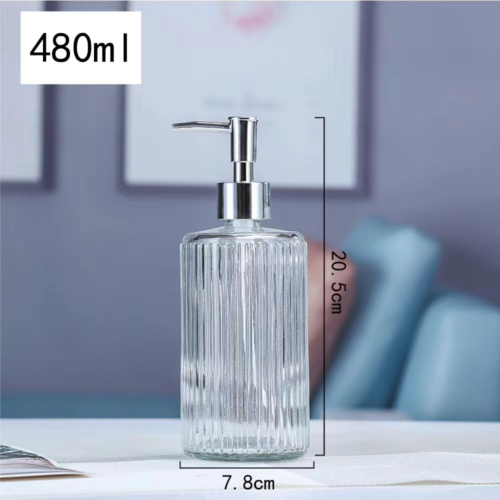 Wholesale Spraying color 16oz 480ML Glass Soup Dispensers with Stainless Steel Pump