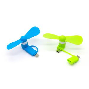 Promotional Business Gifts Customized Logo Mobile Phone Portable 2 in 1 Mini USB Fan