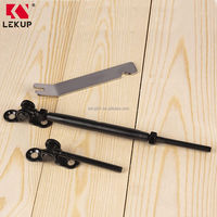 Kit de quincaillerie pour garde-corps en câble en acier inoxydable T316, comprenant un tendeur à levier réglable de 1/8 po et un embout pour poteau en bois