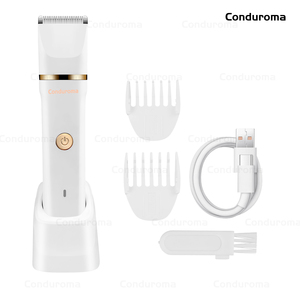 Conduroma 2 en 1, resistente al agua, uso húmedo y seco, recortadora de vello corporal y Kit de depilación Facial, recortadora de Bikini eléctrica, afeitadora <span class=keywords><strong>para</strong></span> mujer - Product Image 3