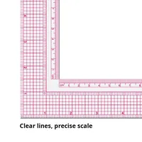 Règle de couture en plastique à angle droit en forme de 5808L conception de modèle de vêtements spéciaux pour l'échantillonnage et la coupe-fabriqué en gros