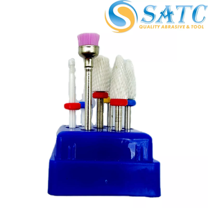 Set da 7 pezzi per Manicure in cartone da 50 pezzi strumenti per Nail Art Set di punte per unghie in ceramica Set File elettrico - Product Image 2