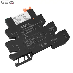 GEYA-FY-41F-1 de 230V PLC, 6,2mm de espesor, carril din, 6 A 230V, zócalo de relé delgado de clasificación de contacto