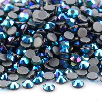 YWJC Precio de Fábrica Cristales de Vidrio Hotfix SS10-20 de Base Plana, 1440 Piezas de Cristales Hotfix Redondos de Base Plana Color AB a Granel